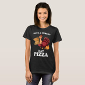 T-shirt Save A Turkey Eat More Pizza  Thanksgiving Vegan (Devant entier)