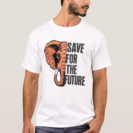 T-shirt Save Elephants for the Future (Devant)