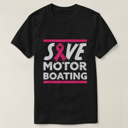 T-shirt Save Motorboy Funny Breast Cancer Awareness (Design devant)