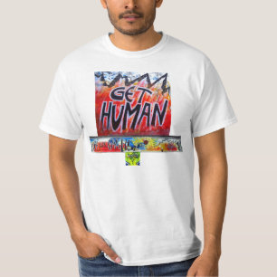 T-shirt SAVE OUR EARTH GET HUMAN BERLIN WALL By Indiano