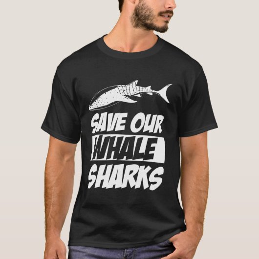 T-shirt Save Our Whale Sharks Cool Animal (Devant)