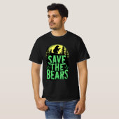 T-shirt Save The Bears Wildlife Conservation Grunge Forest (Devant entier)