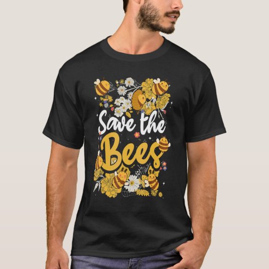 T-shirt Save the bees Beekeeper cute honey bee costume (Devant)