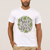 T-shirt Save the Bees Biodiversity Nature (Devant)