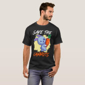 T-shirt Save The Carrot Save The Bunnies Vegetable Carrots (Devant entier)