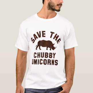 T-shirt Save the Chubby Unicorns Funny Rhino Graph