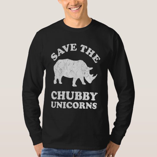 T-shirt Save The Chubby Unicorns Rhino   Animal Rights Act (Devant)