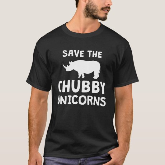 T-shirt Save The Chubby Unicorns Rhino Rhino (Devant)