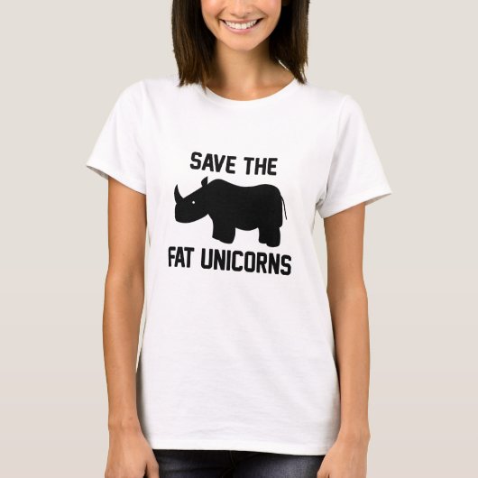 T-shirt Save The Fat Unicorns (Devant)