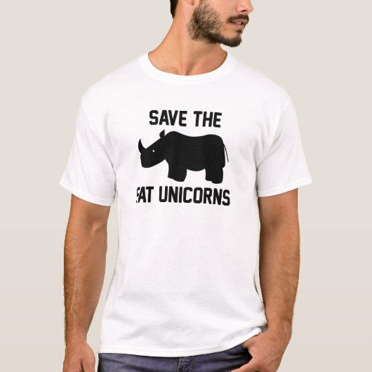 T-shirt Save The Fat Unicorns (Devant)