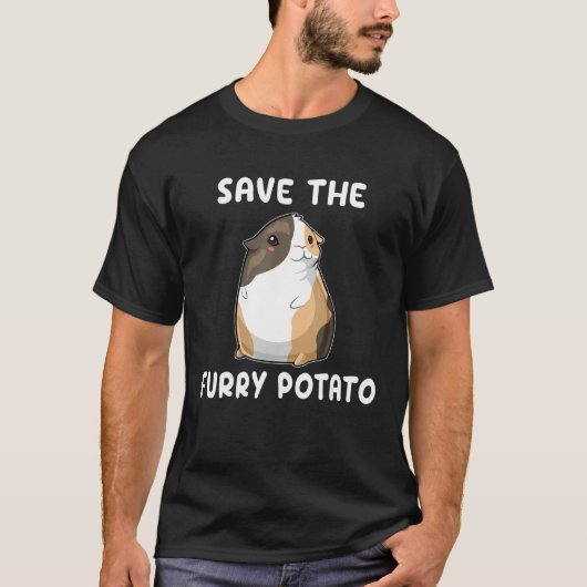 T-shirt Save The Furry Potato  Guinea Pig (Devant)