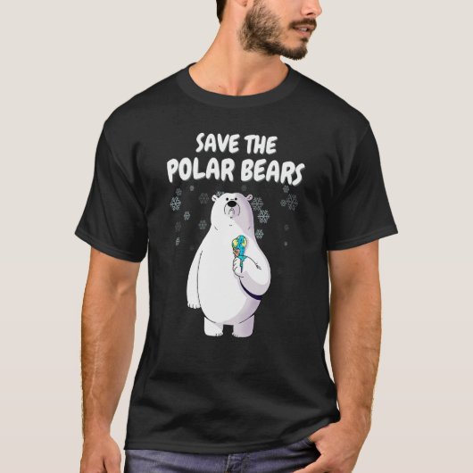 T-shirt Save The Polar Bears (Devant)