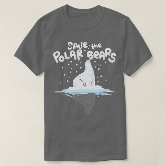 T-shirt Save the Polar Bears Climate Awareness Earth Day (Design devant)