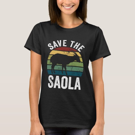 T-shirt Save The Saola Wildlife Preservation Conservation (Devant)