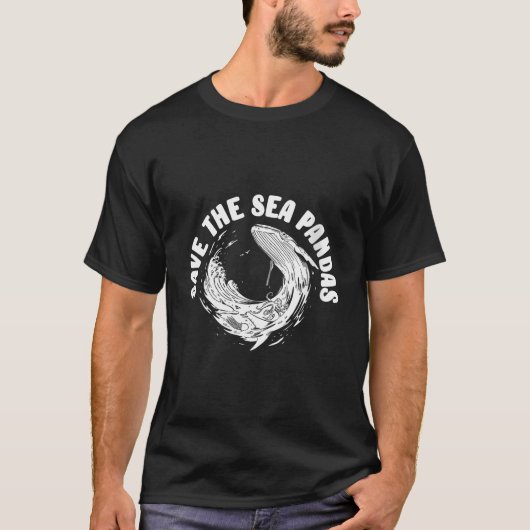 T-shirt Save The Sea Pandas (Devant)