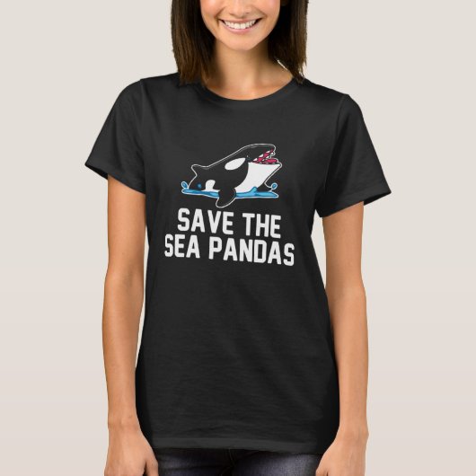 T-shirt Save The Sea Pandas Orca Mammal Whale Sea (Devant)