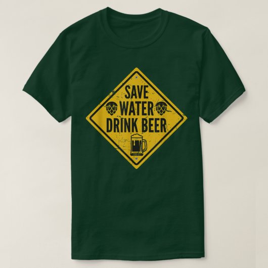 T-shirt Save Water Drink Beer (Design devant)
