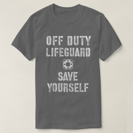 T-shirt Save Yourself Lifeguard Swimming Pool Guard Off Du (Design devant)
