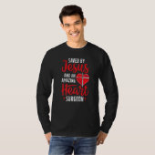 T-shirt Saved By Jesus Open Heart Surgery Bypass Surgery S (Devant entier)