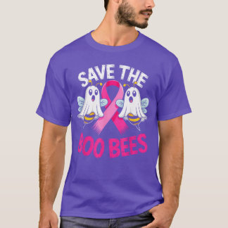 T-shirt Savehe Boo Bees Funny Breast Cancer Awareness Hall