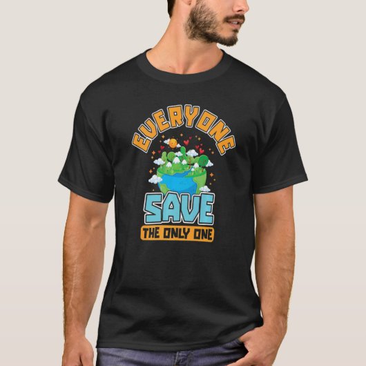 T-shirt savetheworld saveenvironment climatechange cleanwa (Devant)