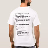 T-shirt SAVEZ-VOUS OÙ VOTRE ÉPOUSE EST À 22h ? (Dos)