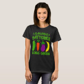 T-shirt Saving Batteries Going Green Funny Inappropriate H (Devant entier)