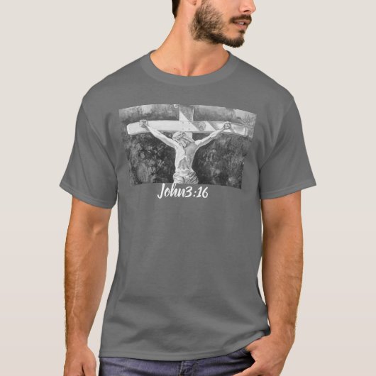 T-shirt SAVIOR John 3:16 Baptiisme Noël Pâques (Devant)