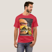 T-shirt Savor a Juicy Cheeseburger with Fresh Veggies frie (Devant entier)