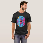 T-shirt Sawa circulaire de scie colorée (Devant entier)