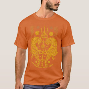T-shirt Sawadee Thai traditionnel Sak Yant Thai Twin Tiger