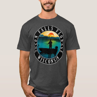 T-shirt Saxon Falls Flown Wisconsin Fishing