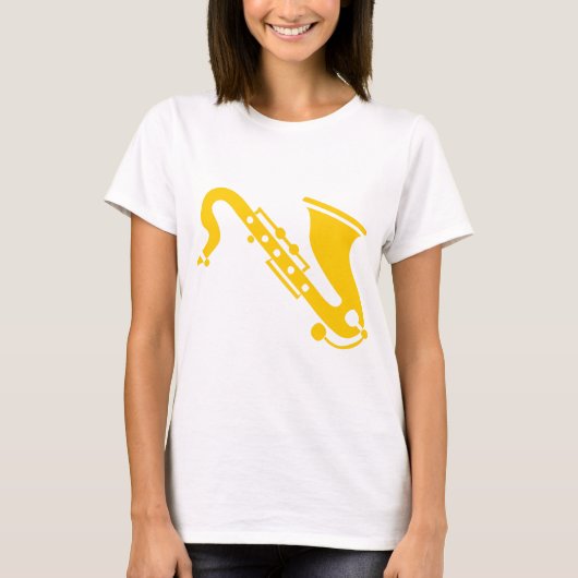 T-shirt Saxophone - Ambre (Devant)