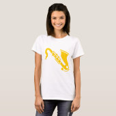T-shirt Saxophone - Ambre (Devant entier)