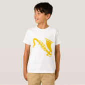 T-shirt Saxophone - Ambre (Devant entier)