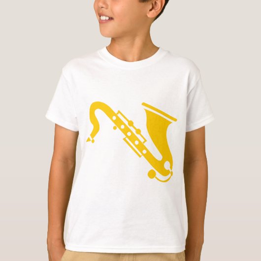 T-shirt Saxophone - Ambre (Devant)