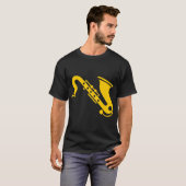 T-shirt Saxophone - Ambre (Devant entier)