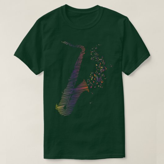 T-shirt Saxophone Art Purple Mix (Design devant)