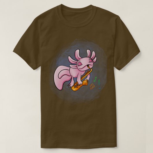 T-shirt Saxophone Axolotl (Design devant)