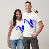 T-shirt Saxophone - Bleu (Unisexe)