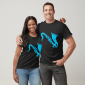 T-shirt Saxophone - Bleu Ciel (Unisexe)