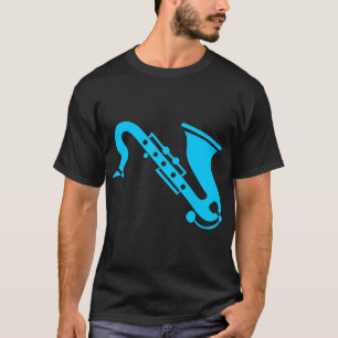T-shirt Saxophone - Ciel bleu