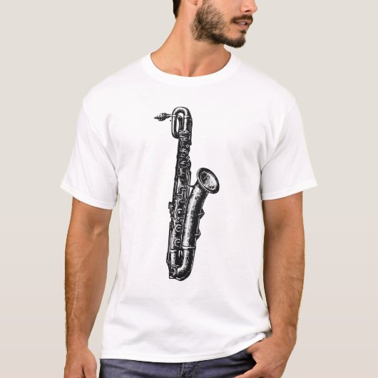 T-shirt Saxophone de baryton (Devant)