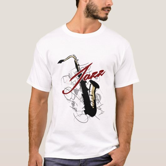 T-shirt Saxophone de jazz (Devant)