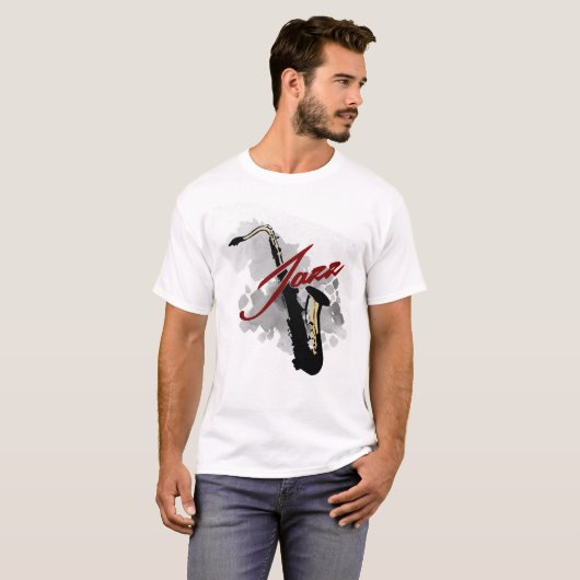 T-shirt Saxophone de jazz (Devant entier)