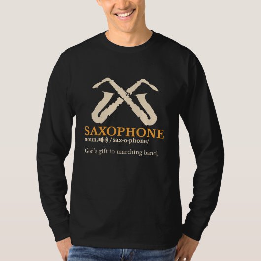 T-shirt Saxophone - Définition de Saxophone (Devant)