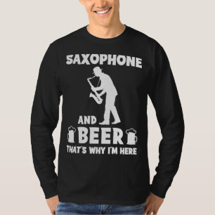 T-shirt Saxophone et bière - Le Duet Tee parfait Musique