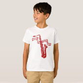 T-shirt Saxophone et notes (Devant entier)