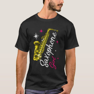 T-shirt Saxophone Girl Musician Saxophonist Girls Gift Sax