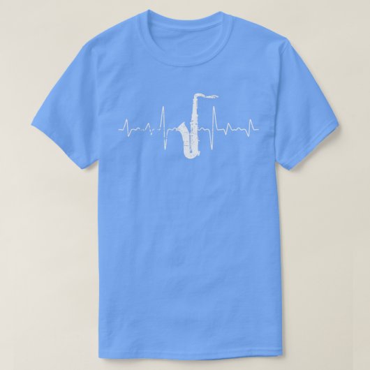 T-shirt Saxophone Heartbeat (Design devant)